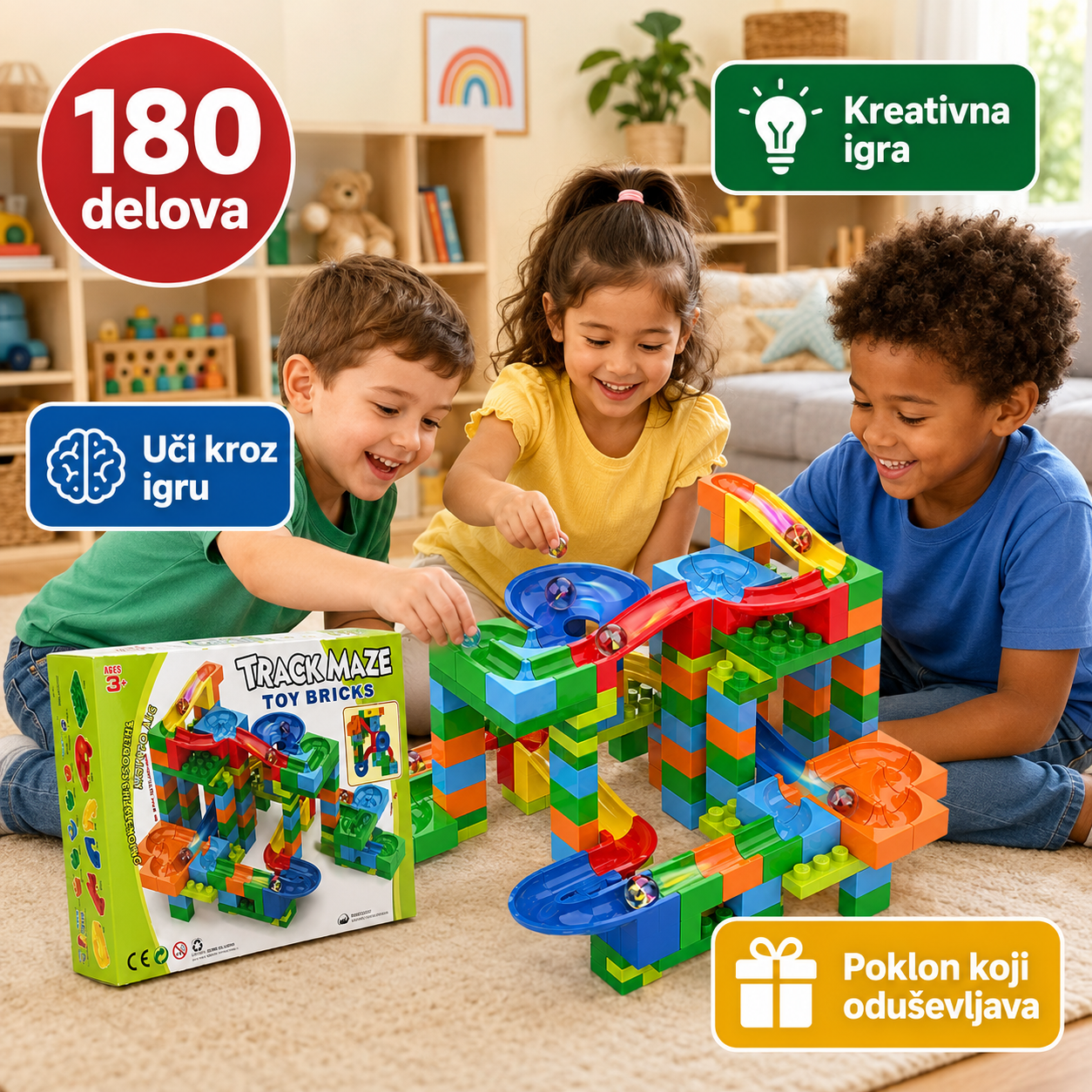 Kreativna Staza za Kuglice – 180 Delova