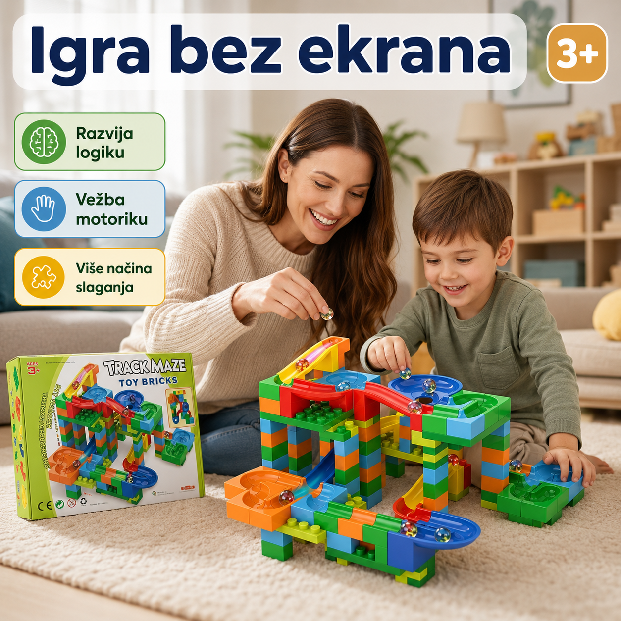 Kreativna Staza za Kuglice – 180 Delova